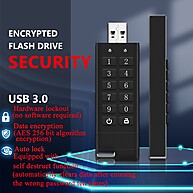 Unidade USB Segura com Criptografia e Teclado - imagem 1