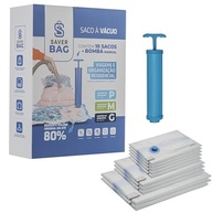 Kit Sacos a Vácuo Premium com Bomba Manual - 10 Unidades, 7 Camadas, Reduz 80% do Volume - imagem 2