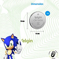 Pilha CR1616 3V Elgin – Energia Confiável em 5 Unidades - imagem 1