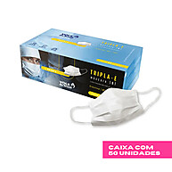 Máscara Volk TNT Tripla Branca: Proteção Confiável em Caixa com 50 Unidades - imagem 2