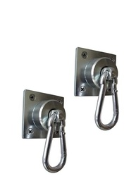 Suporte Gancho Rede Quadrado Galvanizado c/ Mosquetão - Kit 2 Unidades - imagem 2