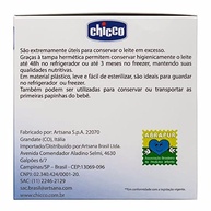 Recipiente para Leite Materno 150ml - 4 Unidades | Chicco com Tampa Hermética e Adesivos - imagem 4