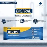 Toalhas Umedecidas Bigfral 40 Unidades - Extra Macias e Dermatologicamente Testadas - imagem 5
