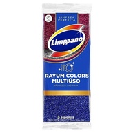 Limppano Esponja Multiuso Rayum Colors - 3 Unidades com Design Moderno e Superfície Protetora - imagem 5