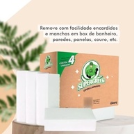 Supergreen Esponja Limpadora (4 Unidades) - Tecnologia Ákora Brasil para Limpeza Sem Produtos Químicos - imagem 3