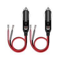YONHAN Plugue Macho para Acendedor de Cigarros 12V (2 Unidades) - Conexão Segura e Indicador LED - imagem 2