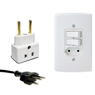 KIT 6 Adaptadores de Tomada Universal 3 Pinos Benjamin 10A/20A Bivolt Premium Dupin - imagem 5