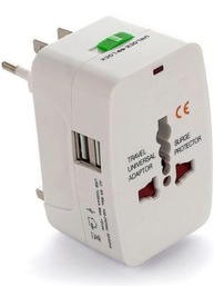 Adaptador Universal de Tomada com USB: Bivolt, 150 Países e Pinos Retráteis para Viagens Internacionais - imagem 1