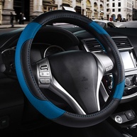 Capa de Volante de Couro Azul Premium: Antiderrapante, Respirável e Ajuste Universal - imagem 1