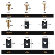 Kit Completo 170 Peças Clipes U e Parafusos para Carros - Reparo Universal Painel e Porta - imagem 3