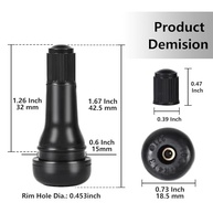 Kit 5 Hastes de Válvula TR413 para Pneus: Durabilidade e Segurança Universal - imagem 3