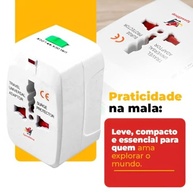 Adaptador de Tomada Universal 150 Países Bivolt - Sua Conexão Global Sem Limites! - imagem 4