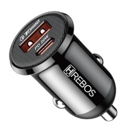 Carregador Veicular Mini 20W Turbo USB-C + USB-A Universal p/ Android e iPhone - imagem 1
