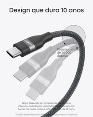 Cabo Anker Nano USB-C 240W: Carregamento Super Rápido e Durabilidade Extrema para iPhone 16 e MacBook Pro - imagem 5