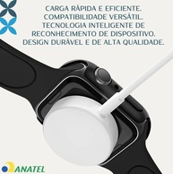 Carregador Indução Smartwatch Turbo 20W USB-C Magnético Sem Fio Branco - imagem 3