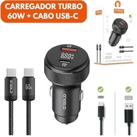 Carregador Veicular Turbo 60W com 2 Portas USB-C e USB-A: Carregamento Super Rápido para iOS e Android - imagem 4