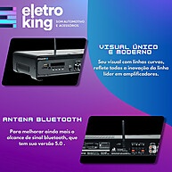 Frahm Slim 3700: Amplificador 240W com BT e USB - imagem 2