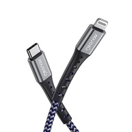 Cabo Geonav Lightning para USB-C MFi Ultra Resistente Kevlar 2M Azul/Cinza LIUC02K - imagem 5