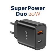 Carregador Universal Ultra Rápido Geonav Duo: USB-C PD 20W + USB QC 18W - Preto - imagem 4