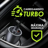 Carregador Veicular Turbo 60W USB-C PD + USB-A QC 4.0: Potência e Estilo para Seu Carro - imagem 5