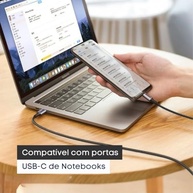 Cabo USB-C Turbo 100W 2M Trançado: Carregamento Rápido para iPhone e Samsung - imagem 5