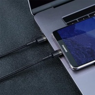 Cabo Baseus Turbo USB-C para USB-C 2M 60W - Carregamento Rápido e Durabilidade em Nylon Preto - imagem 5