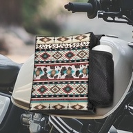 Bolsa Frontal Universal para Quadriciclo e Moto - Estampa Asteca Vaca | Armazenamento Essencial - imagem 3