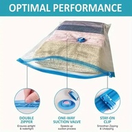 Kit 10 Sacos a Vácuo com Bomba Manual - Organize e Economize Espaço com Zíper Reforçado - imagem 4