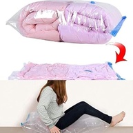 Kit 3 Sacos a Vácuo Impermeável 80x100cm com Bomba - Organize e Compacte Roupas, Cobertores e Mala de Viagem - imagem 5