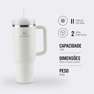 Stanley Quencher H2.0 FlowState 1,18L - Copo Térmico com Canudo e Isolamento a Vácuo - imagem 4