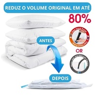 Kit 10 Sacos a Vácuo com Bomba Manual - Organize e Economize Espaço com Zíper Reforçado - imagem 3