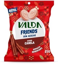 Pastilhas Valda Friends com Canela, Mentol e Eucaliptol - Sem Açúcar (Sabor Canela) - Refrescância Instantânea – Kit com 10 Sachês de 25g - imagem 1