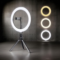 Ring Light Premium VARENZIA 8" com Tripé e Suporte Universal - Iluminação Profissional para Selfie e Conteúdo - imagem 1