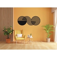 Quadro Vazados Abstrato em MDF 3mm - Design Sofisticado Dupla Face 55x131cm - imagem 2