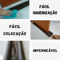 Veda Fresta Porta Pivotante Impermeável Courino - Proteção Total (130cm, Preto) - imagem 4