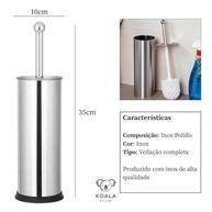 Escova Sanitária Inox com Vedação Antiodor - Design Moderno e Higiênico - imagem 5