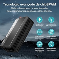 Inversor de Tensão Veicular 500W 12V para 220V: Energia Portátil e Segura para Seu Carro, Barco e Emergências - imagem 3