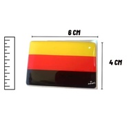 Adesivo Resinado Bandeira Alemanha 6x4cm - Carro e Moto | Destaque seu Veículo! - imagem 3