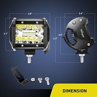 Kit 2 Lâmpadas LED Nilight 60W 10cm: Iluminação Potente para Off-Road e Veículos - imagem 3