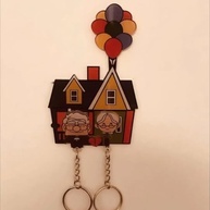 Porta-Chaves de Casal Velho Desenho Animado - Pingente Acrílico para Geladeira e Decoração - imagem 5