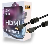 Cabo HDMI 2.0 4K Ultra HD 5 Metros Blindado - Imagem Nítida e Alta Velocidade para TV, PS5, Xbox e Mais - imagem 2
