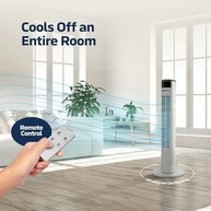 Ventilador de Torre Silencioso com 3 Velocidades, Oscilação e Controle Remoto - Ideal para Quarto e Escritório - imagem 5