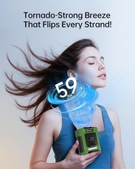 Ventilador de Cintura Portátil 2025 | 6 Velocidades, 10000mAh, 35H de Uso, Luz LED, SOS, para Trabalho e Aventuras - imagem 2