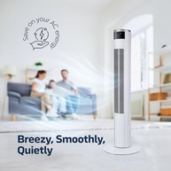 Ventilador de Torre Silencioso com 3 Velocidades, Oscilação e Controle Remoto - Ideal para Quarto e Escritório - imagem 4