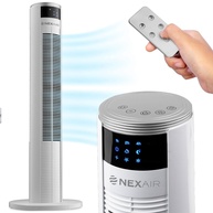 Ventilador de Torre Silencioso com 3 Velocidades, Oscilação e Controle Remoto - Ideal para Quarto e Escritório - imagem 1