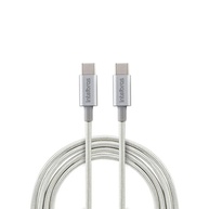 Cabo USB-C Intelbras 1,5m Nylon Branco: Carregamento Rápido e Transferência Veloz - imagem 1