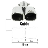 Ponteira Velspeed Esportiva Dupla Quadrada Curva Cromada 7,5cm: Estilo e Performance - imagem 3