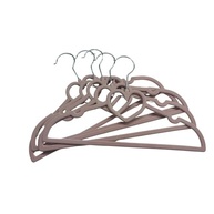 Clingo Cabide Infantil de Veludo Rosa - Pack com 5 Unidades Antideslizantes e Ultrafinos - imagem 3