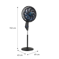 Ventilador de Coluna Arno X-TREME 9 40cm com Função Repelente Líquido VE9R - 160W, 9 Pás, 3 Velocidades, Oscilação 80°, Altura Ajustável - imagem 3