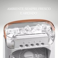 Mini Climatizador e Umidificador Portátil USB 3 em 1 | Ventilador Silencioso com Luz Noturna LED - imagem 5